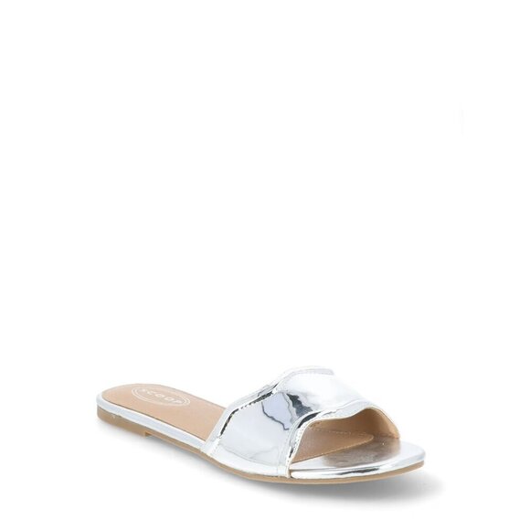 Scoop Shoes - Scoop Women’s Wave Slide Sandals, Size 6, Medium Width, Slip-On, Flat Heel